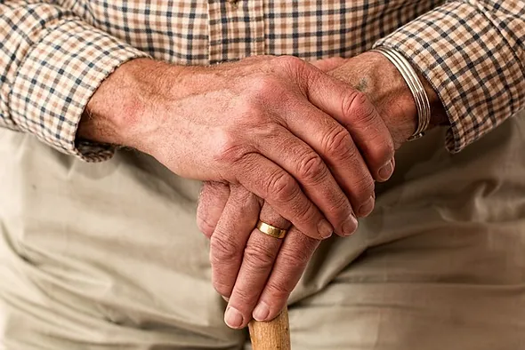 old person hands