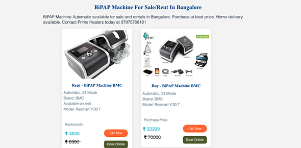 BiPAP Machine for rent