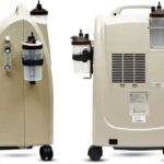 Side and back photos of oxymed 10 litre dual flow