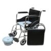 Wheelchair with detachable commode