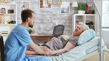 man with patient
