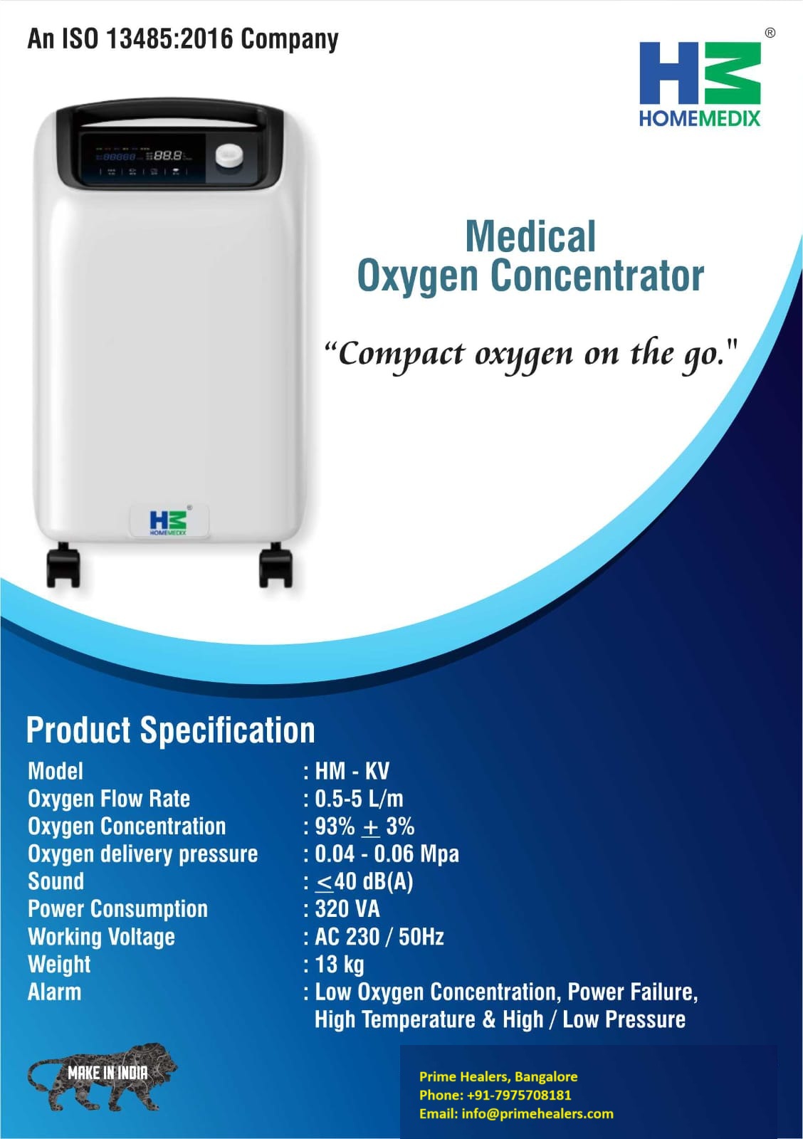 Home Medix Oxygen Concentrator Brochure