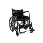 Healthshine Folding Wheelchair HS809 IND – Steel Frame, Hand Brakes, Seat Belt & Mag Wheels | ISO Certified, Made in India