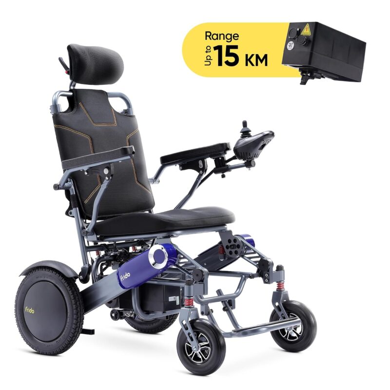 Frido Prime Plus foldable electric wheelchair with joystick control