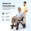 Frido lightweight travel wheelchair with 100 kg user capacity