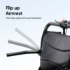 Frido Foldable Travel Wheelchair flip-up armrest for easy transfer
